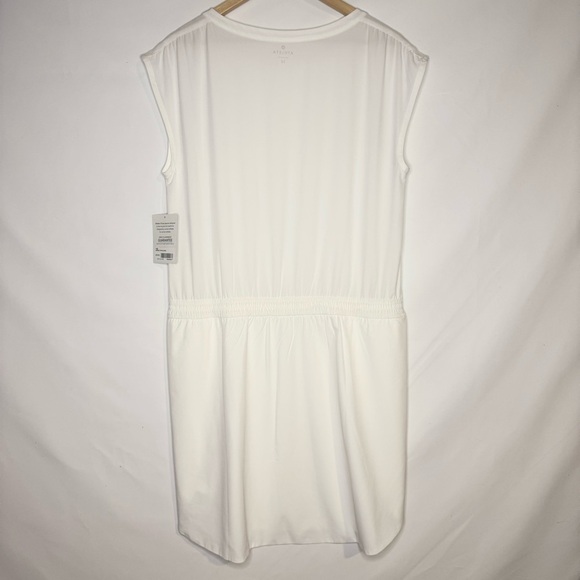 NWT Athleta Perfect Petal Dress White Dove White Size 12 Sporty Casual Athletic - Picture 7 of 9